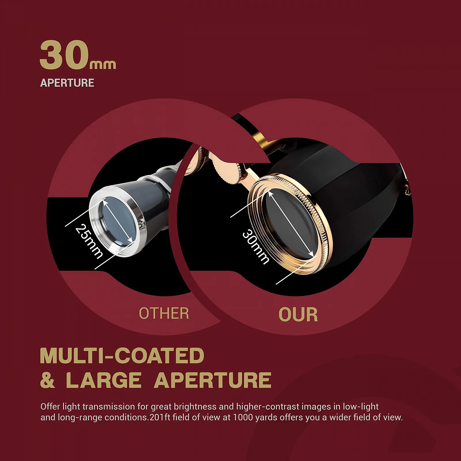 Бинокль театральный ESSLNB 4x30mm Mini Compact Antique Chain, фото №2