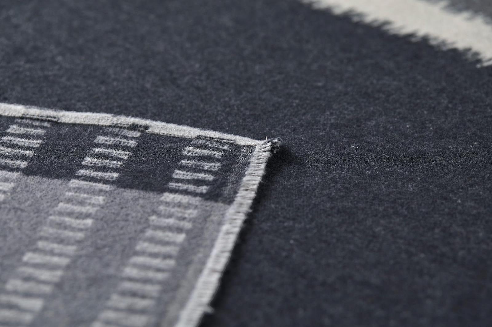 Легка Покривало David Fussenegger Bohomuster 140 x 200 см, м'яка фланелева Покривало з переробленої бавовни, колір антрацит, фото №4