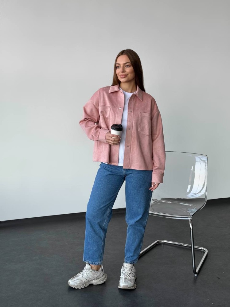 Сорочка жіноча замшева Reload Mohito пудровий, фото №4