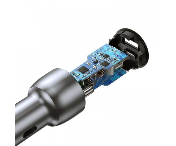 Автозарядка 2xUSB 36W USB-C USB-A QC 3.0+ Косм Сіра CD213 UGREEN, фото №4