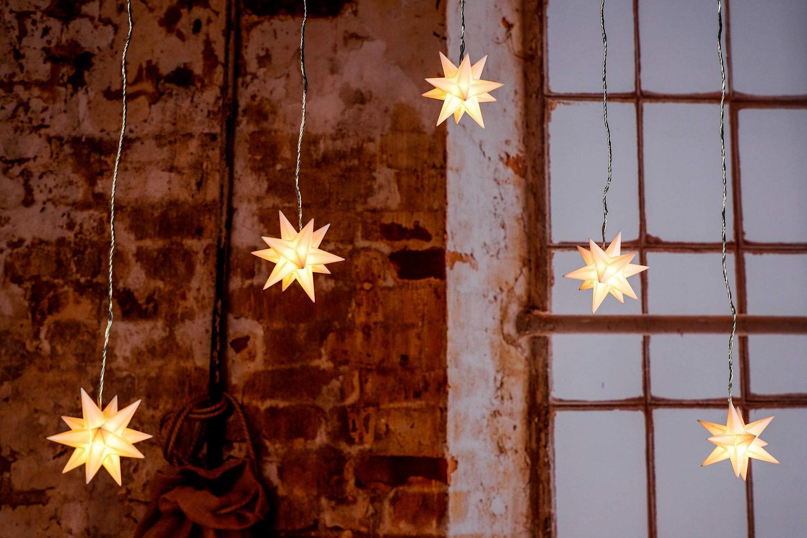 Світлодіодна штора 3D Star, 9 LED, 160 x 120 см, біла, фото №2