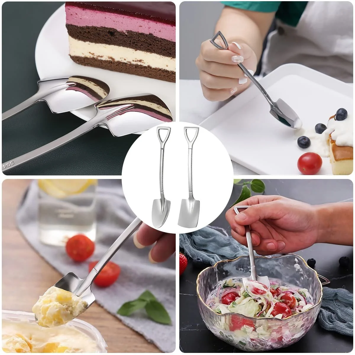 Ложка Шпатель з нержавіючої сталі, Креативна у формі лопати, Довга, фото №6 Ложка Шпатель з нержавіючої сталі, Креативна у формі лопати, Довга, фото №6