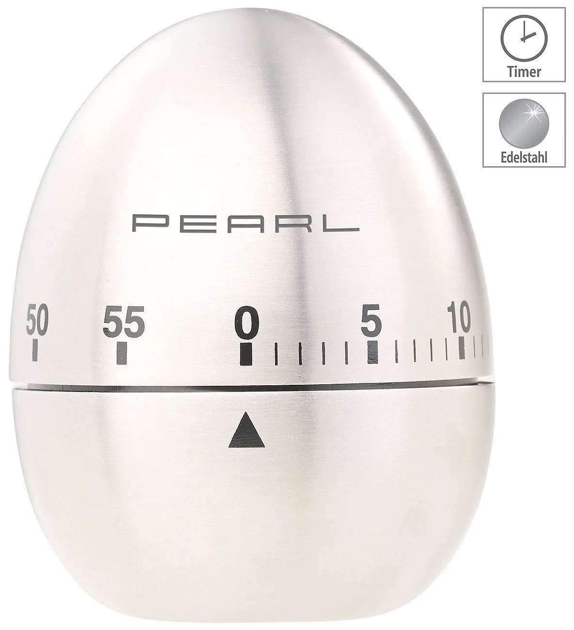 Таймер кухонный PEARL нержавеющая сталь механический 60 мин, фото №2 Таймер кухонный PEARL нержавеющая сталь механический 60 мин, фото №2