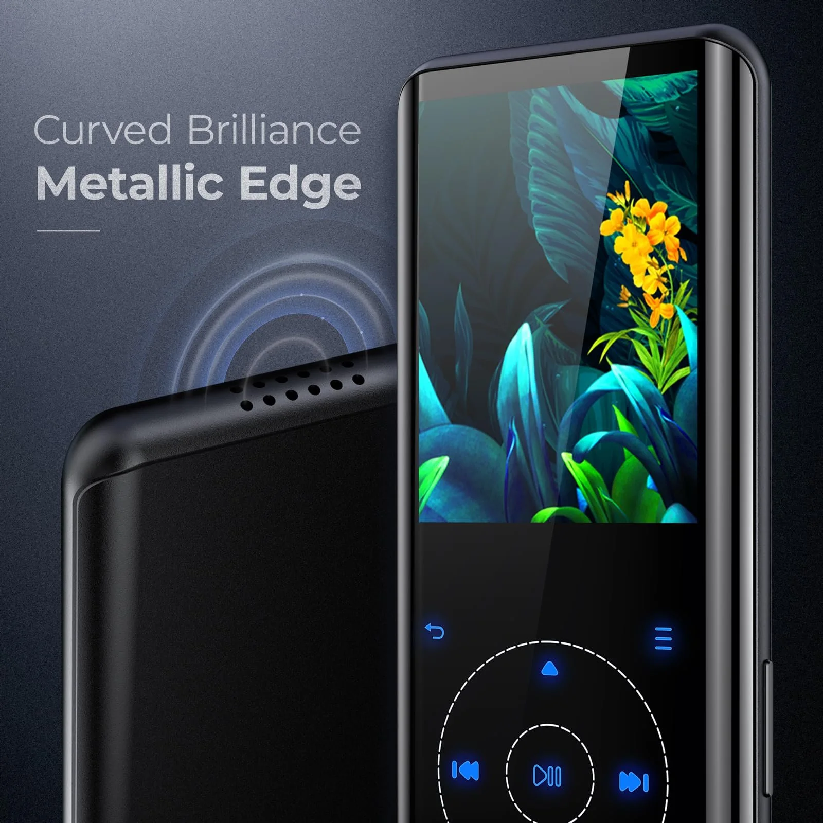 MP3-плеер Tihoosky 64 GB Bluetooth 5.3, HiFi, встроенный динамик HD, сенсорная кнопка, диктофон, до 128 GB, черный, фото №3