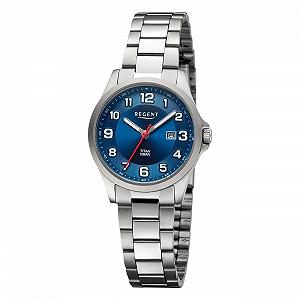Женские часы REGENT Титан Синий 10 Bar 12290518, Серебристо-синий, Браслет - Фото 1