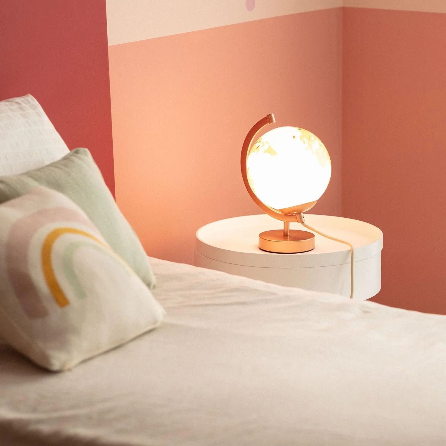 Настільна лампа LEDKIA LIGHTING Globe Рожеве золото, фото №2