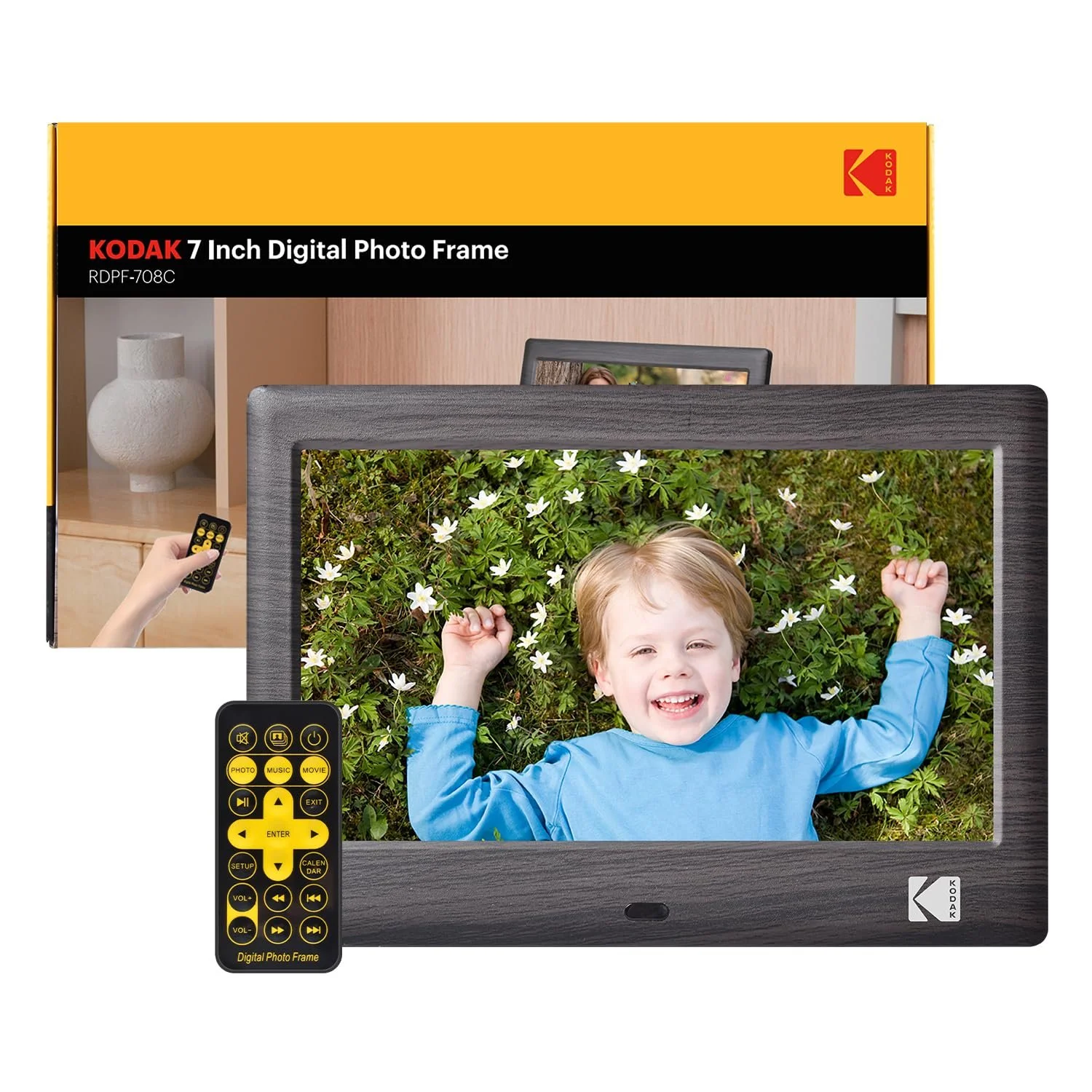 Цифровая фоторамка Kodak 7 дюймов IPS 1024x600 USB SD Auto-rotate Remote Control, фото №1 Цифровая фоторамка Kodak 7 дюймов IPS 1024x600 USB SD Auto-rotate Remote Control, фото №1