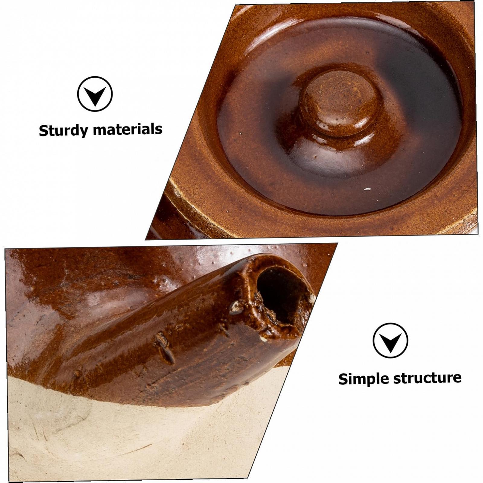 Кастрюля для китайской медицины керамическая традиционная для газовой плиты 1600 мл жаропрочная с ручками, фото №3