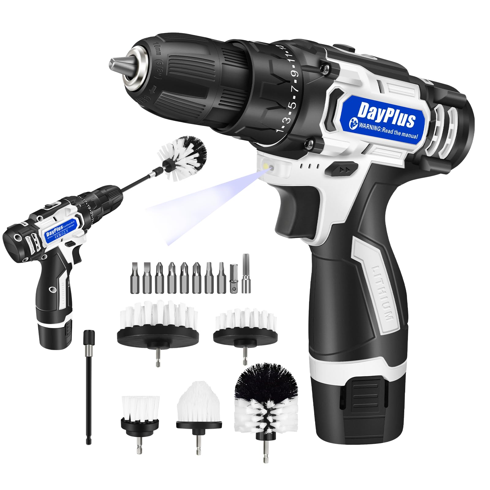 Акумуляторний шуруповерт VickyHome Професійний 16.8 В 45 Нм 2 швидкості, фото №1