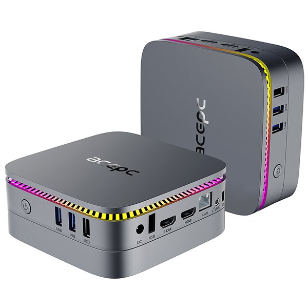 Міні-ПК Acepc PicoBox Pro AK1 / Intel N100 / RAM 16GB / SSD 512GB / LAN / Wi-Fi / Bluetooth / Windows 11 / Сірий, фото №2