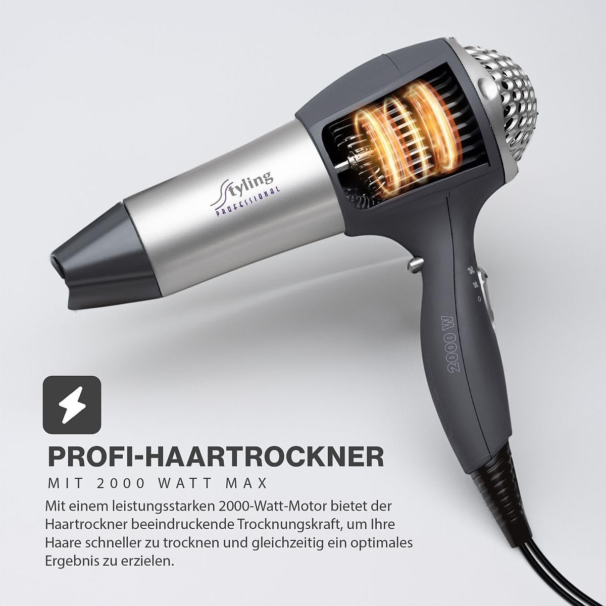 Фен Clatronic Professional, 2000 Вт, 3 температурні режими, фото №7