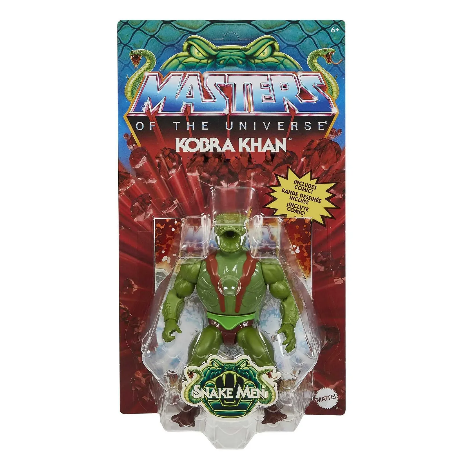 Ігрова фігурка Masters of the Universe Origins Kobra Khan HKM65 16 шарнірів з коміксом, фото №7