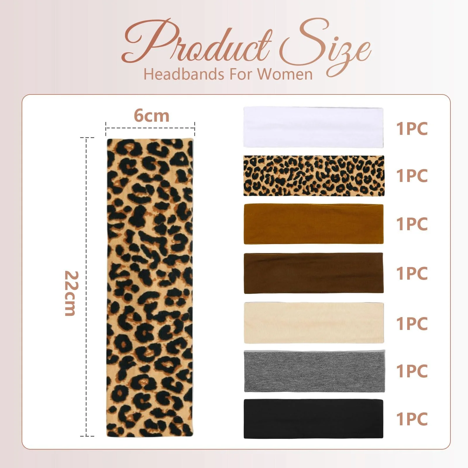 Повязка на голову GlamRays, 7 штук, фото №2