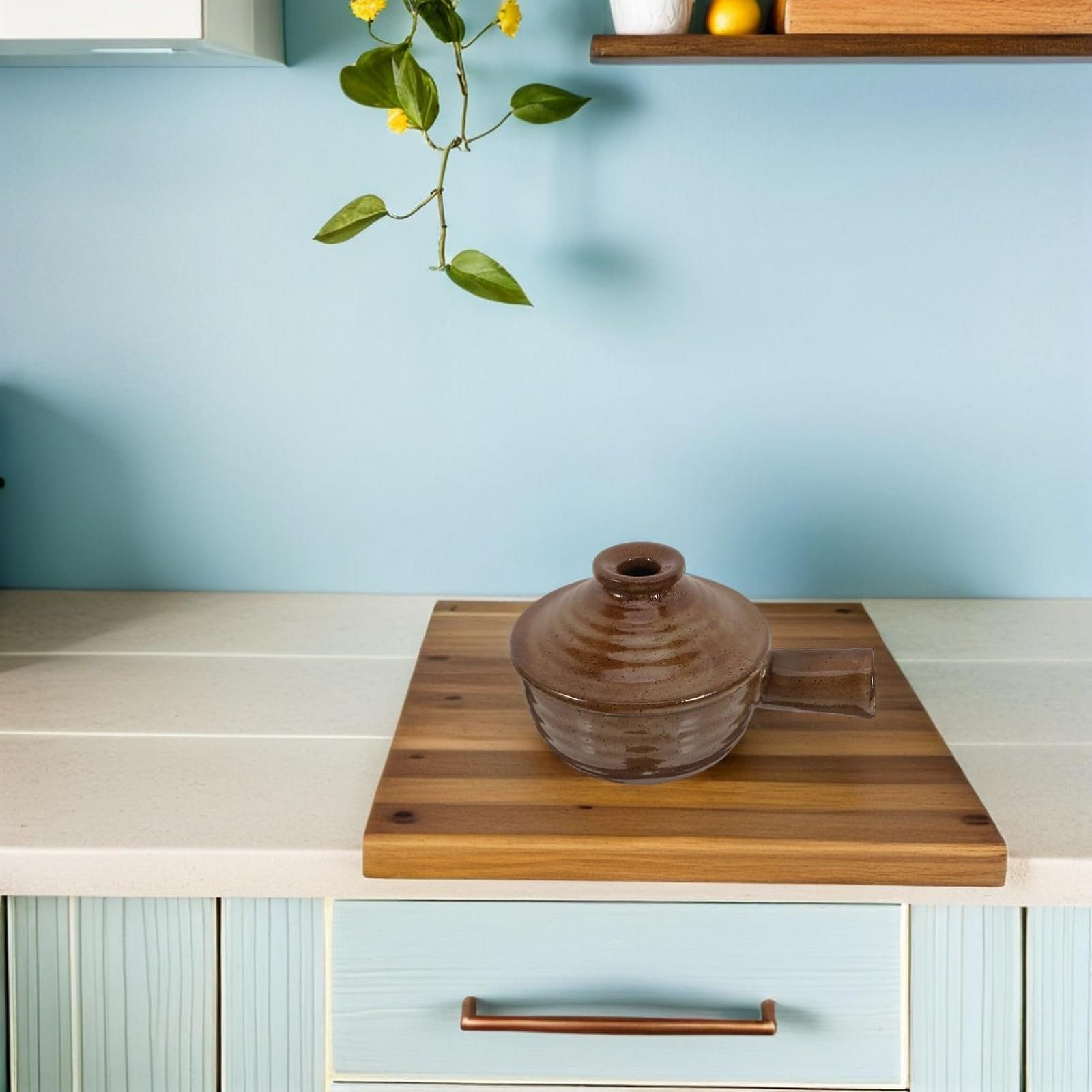 Набір керамічних горщиків Sosoport у японському стилі з кришкою Термостійкий 2 шт., фото №6