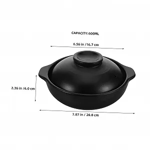 Горшок глиняный Donabe с крышкой традиционный китайский жаростойкий synthetic.ua - Фото 1