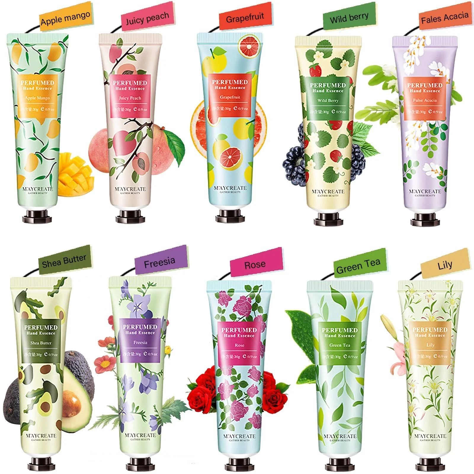 Крем для рук SmoBea Набір 20 штук x 30 мл, Міні-крем для рук Чотири сезони, фото №5