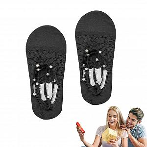 Носки-невидимки Кружево Черный - Фото 1