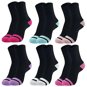 Носки L&K-II 6/12 пар Женские носки до щиколотки Теннисные носки Спортивные носки Длинные носки Повседневные носки Деловые носки Носки для бега Рабочие носки Хлопок 2237 - Фото 1