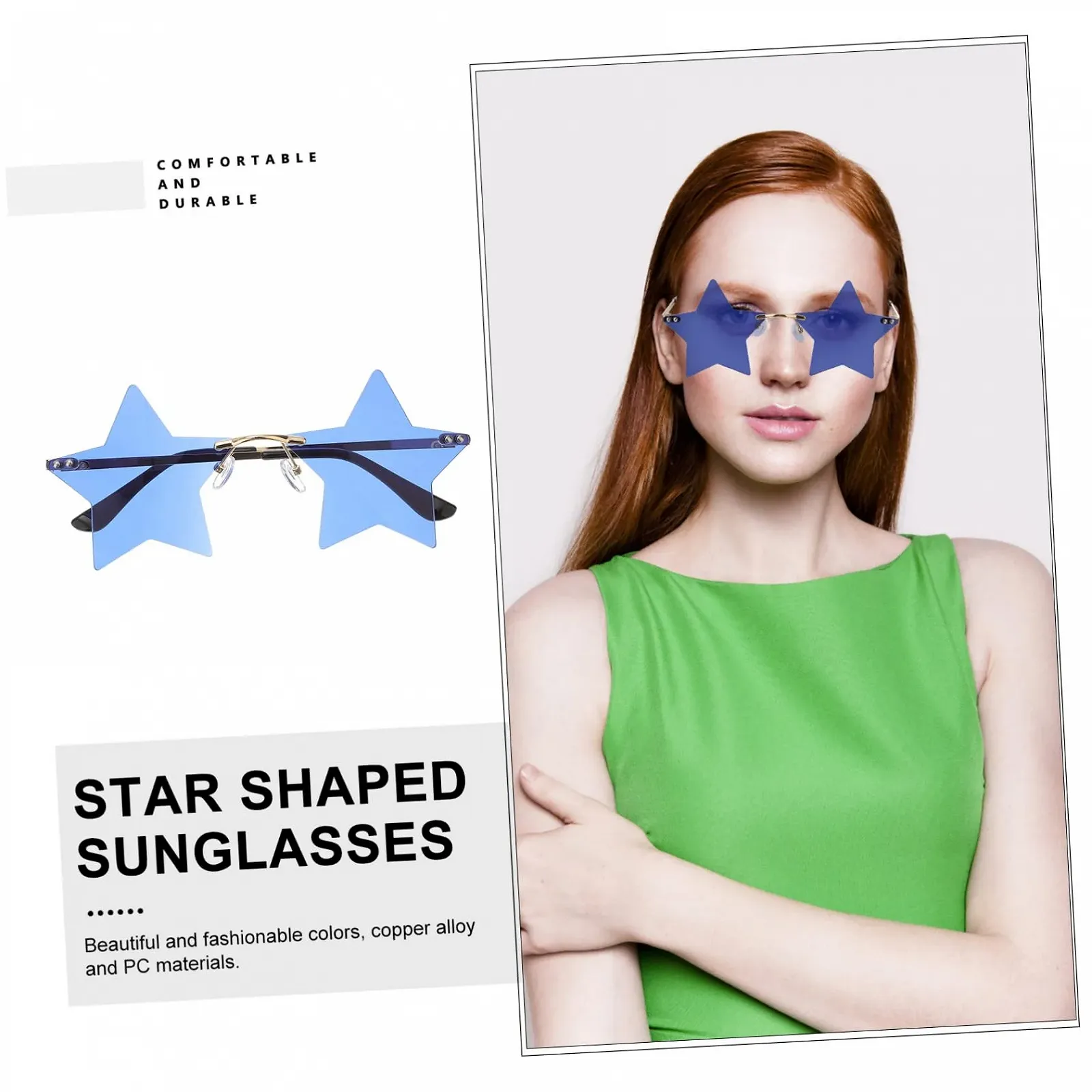 Сонцезахисні Окуляри Без Оправи COLLBATH Пентаграма, фото №2