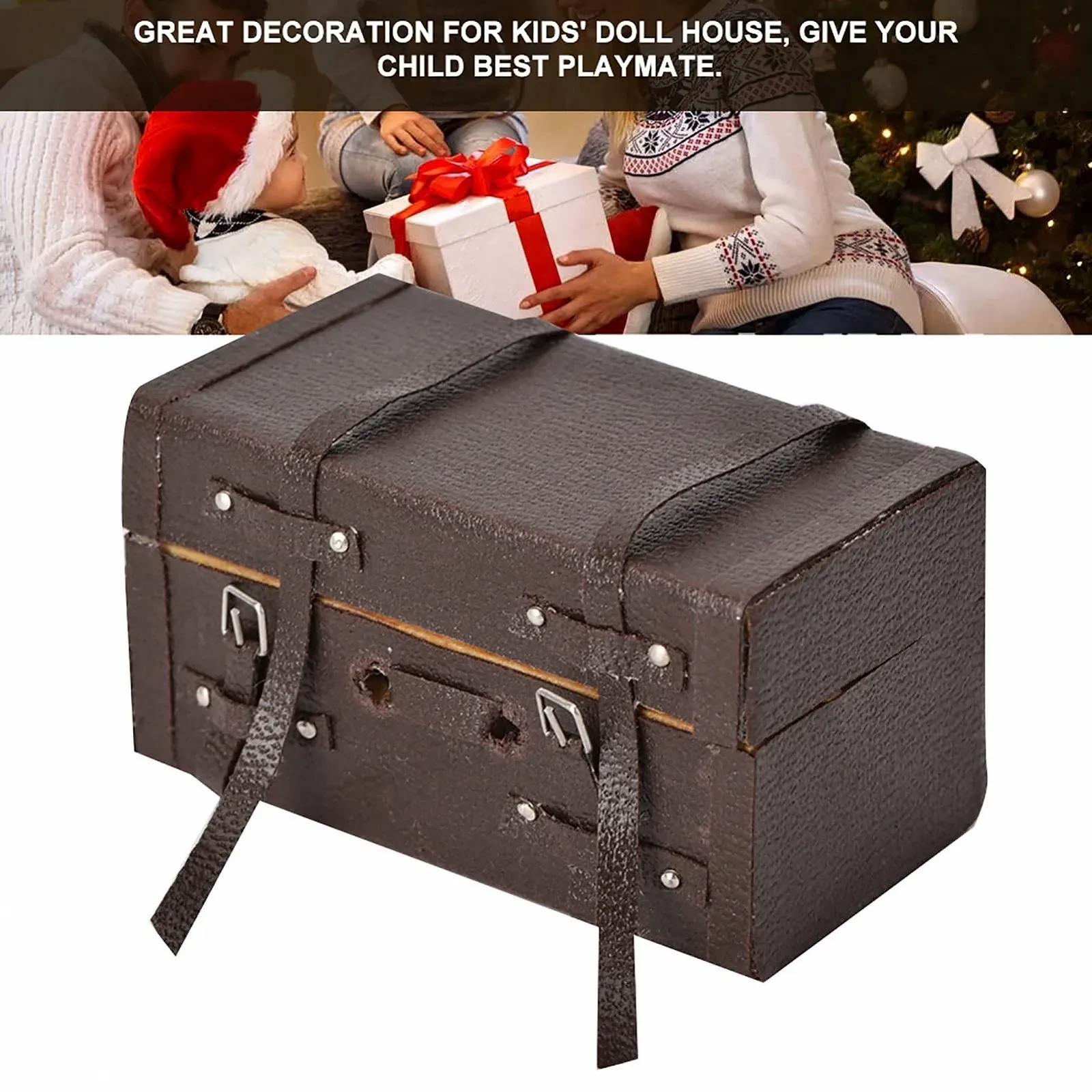 Кукольный дом VGEBY Винтажный с имитационным орнаментом 1:12 ПУ Leather Suitcase, фото №4 Кукольный дом VGEBY Винтажный с имитационным орнаментом 1:12 ПУ Leather Suitcase, фото №4