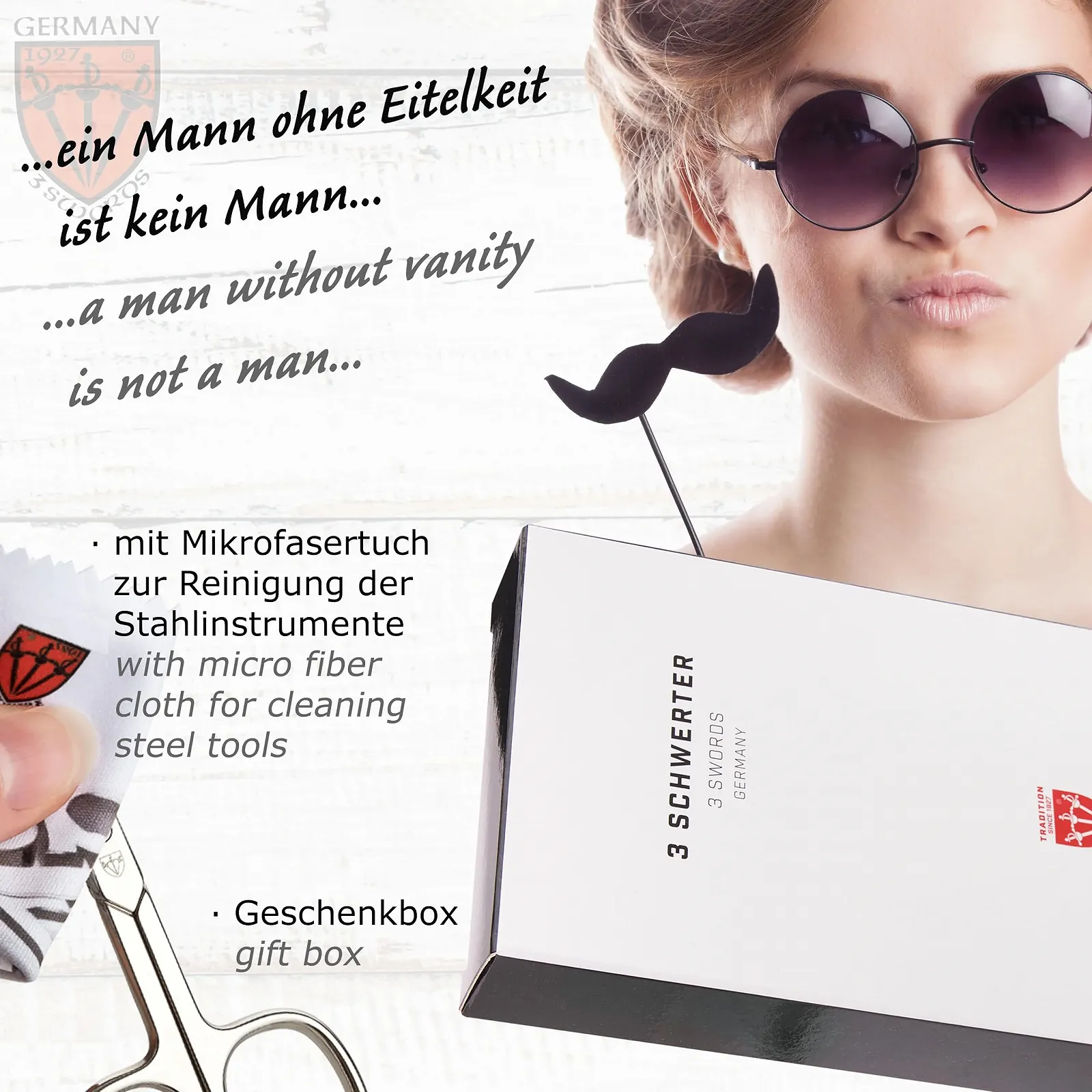 Набор для маникюра Drei Schwerter 8 предметов для мужчин, Черный, фото №6