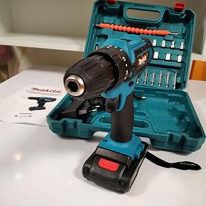 Шуруповёрт Makita 550 DWE 24V 5A/h li-ion 2 аккумулятора Макита 550dwe с набором инструментов synthetic.ua - Фото 1