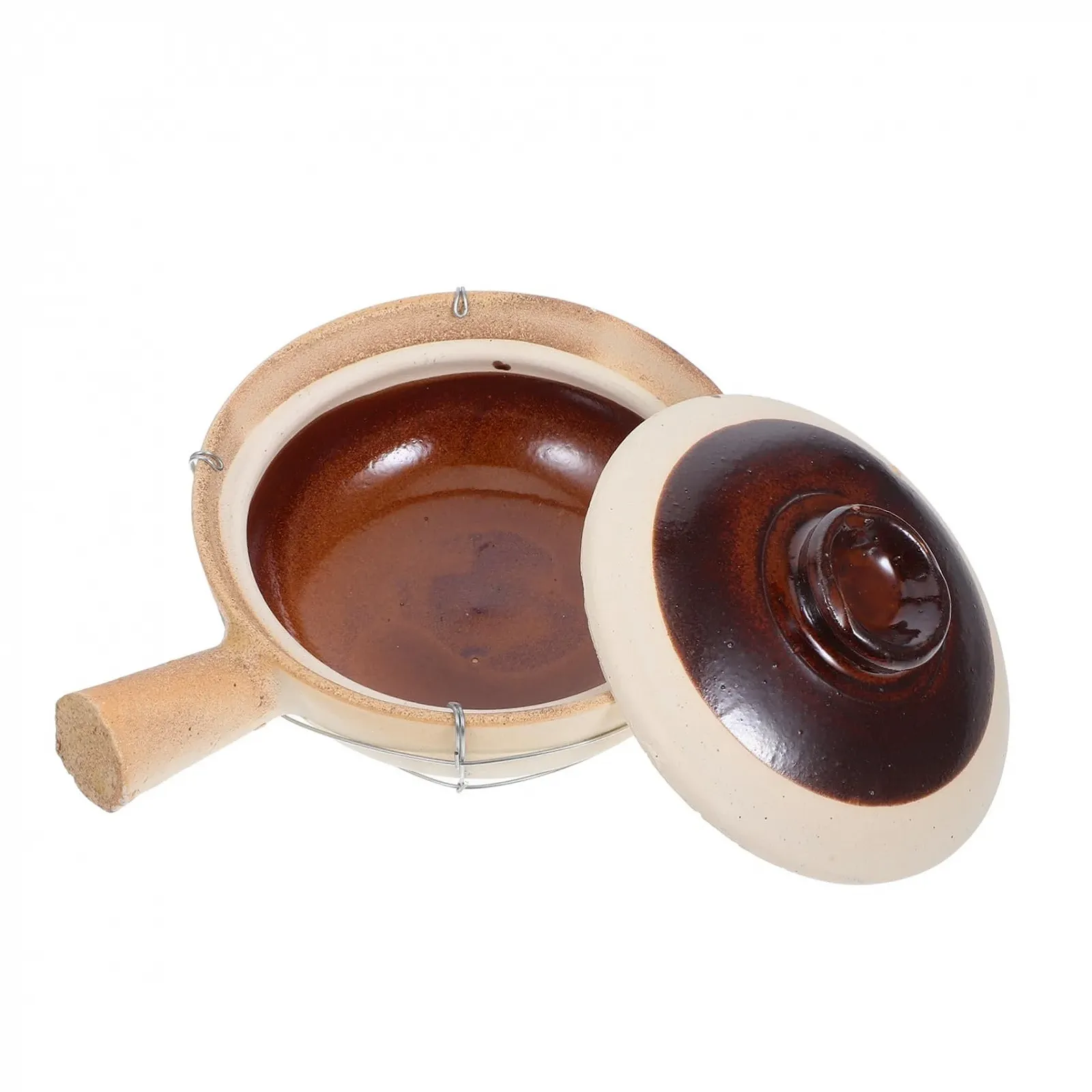 Горшок глиняный с крышкой для бибимбапа и тушения керамический, фото №1