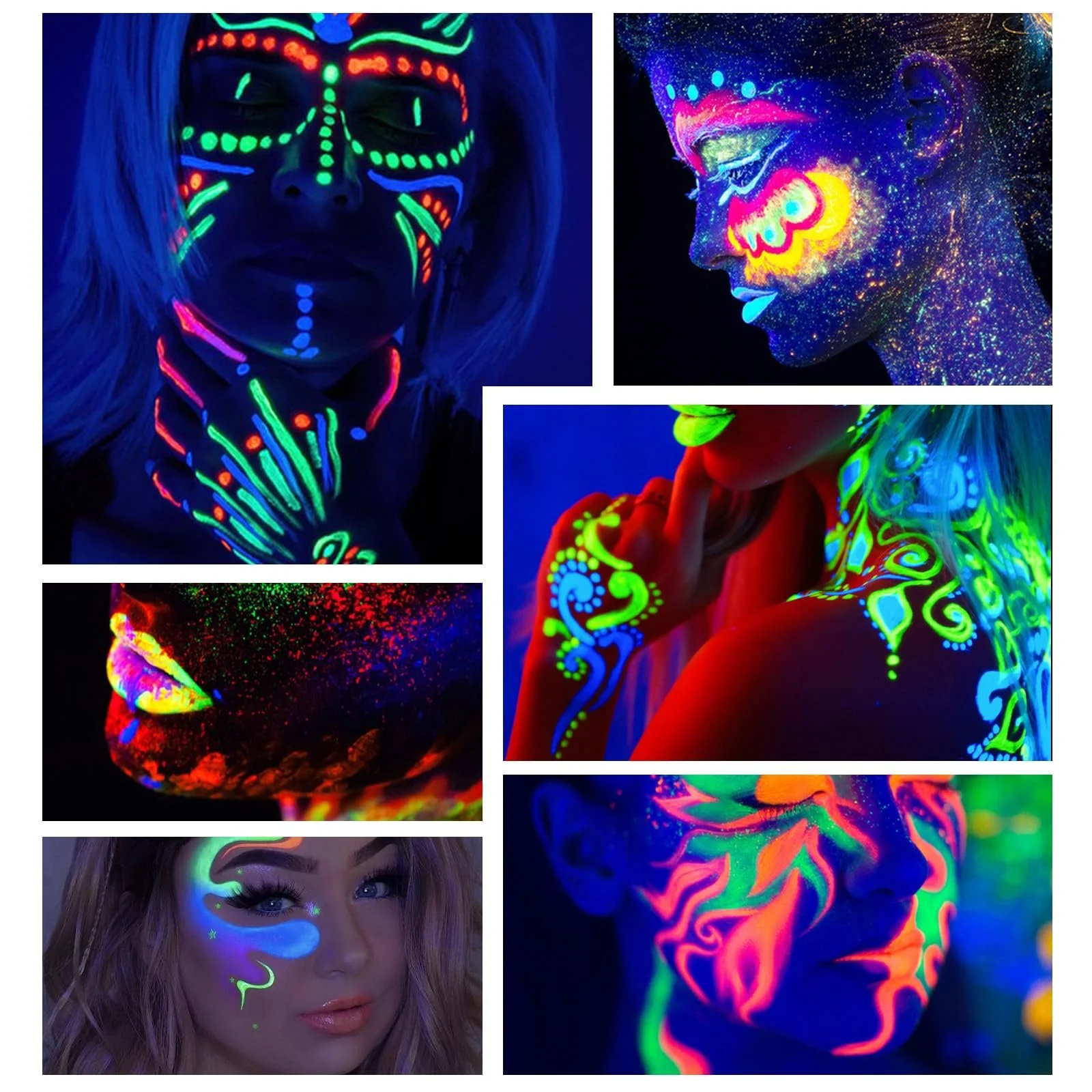 Палетка EYELINER KYDA 10 цветов UV Glow Водно-активируемая, фото №5