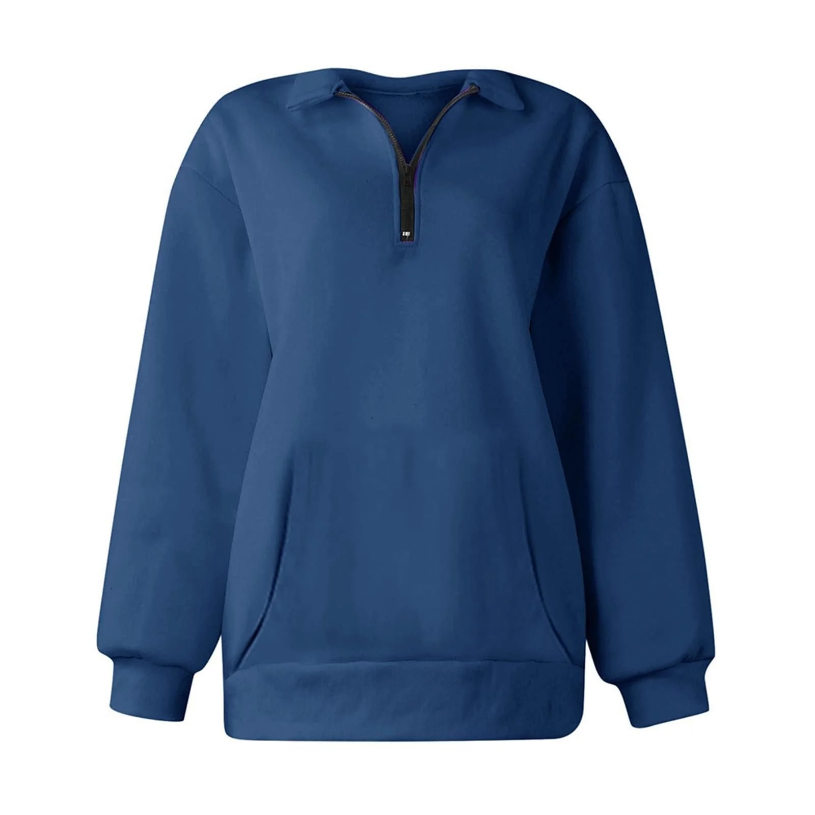 Женский Свитшот на молнии Модный Спортивный Длинный рукав Тонкий Свободный крой, фото №5