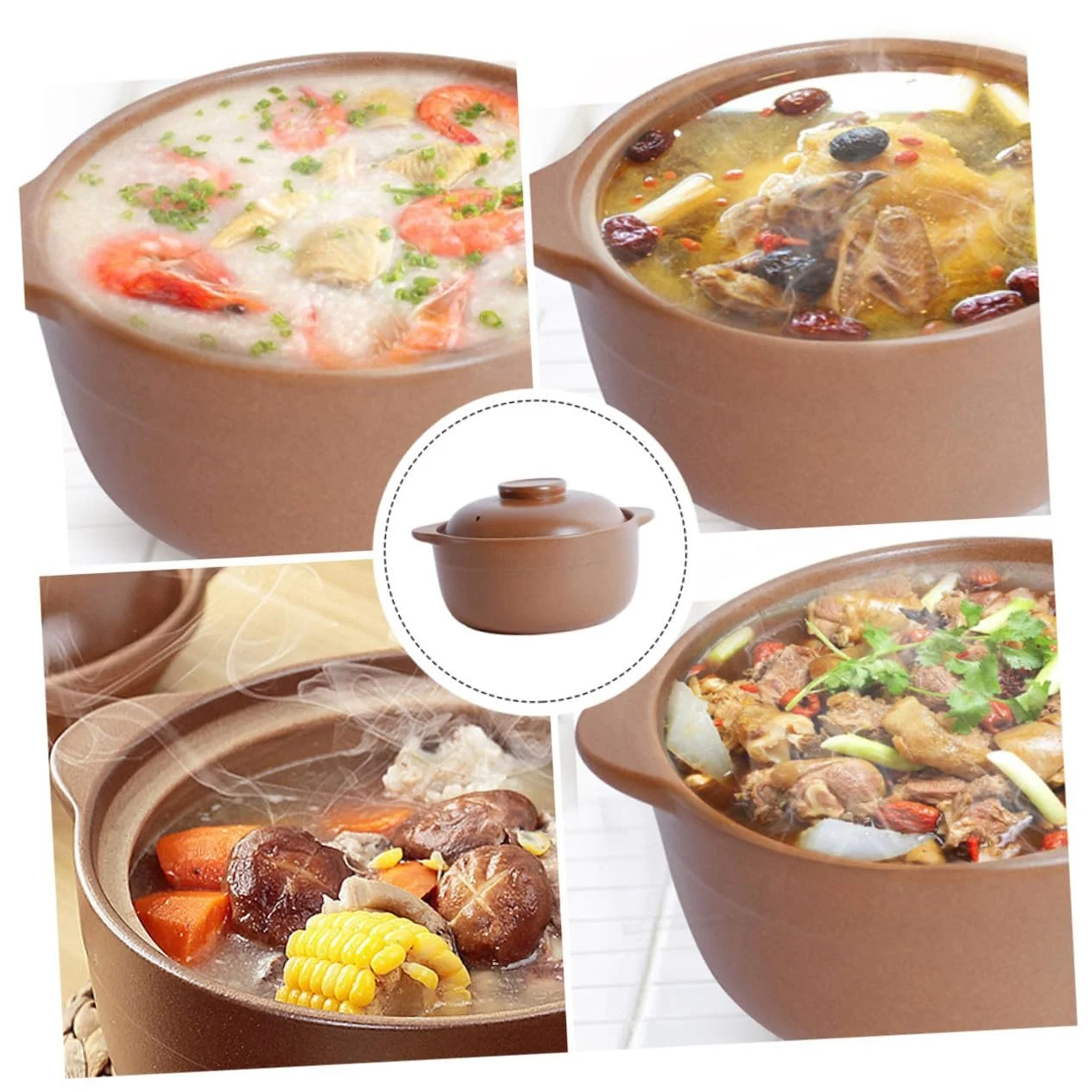 Кастрюля-кесероль Ciieeo керамическая термостойкая для супа, фото №4