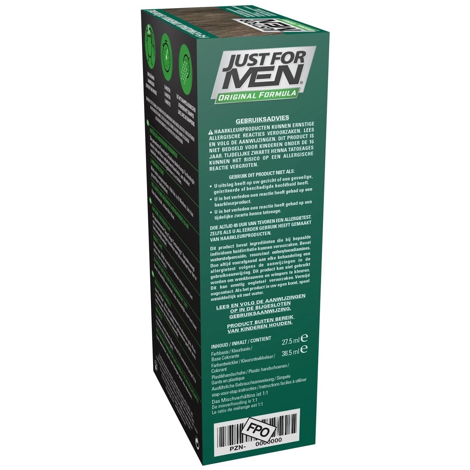 Фарба для волосся JUST FOR MEN Темно-коричневий/Чорний 1, фото №5 Фарба для волосся JUST FOR MEN Темно-коричневий/Чорний 1, фото №5