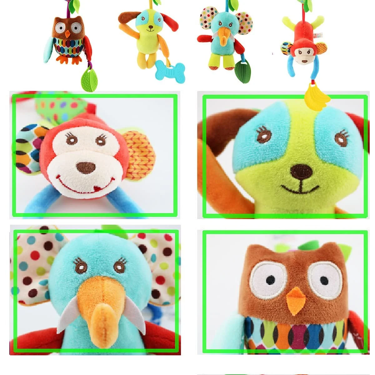 Підвісна іграшка для коляски Evance, 4 шт., Іграшка-брязкальце, для коляски, фото №4