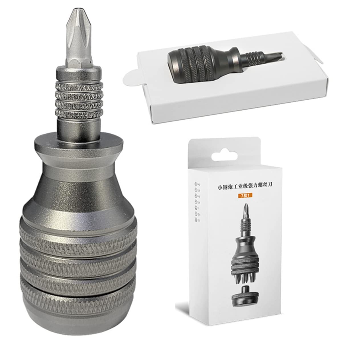 Набор отверток Graootoly 7 в 1 Mini Titanium Magnetic 1/4" Torx, фото №1