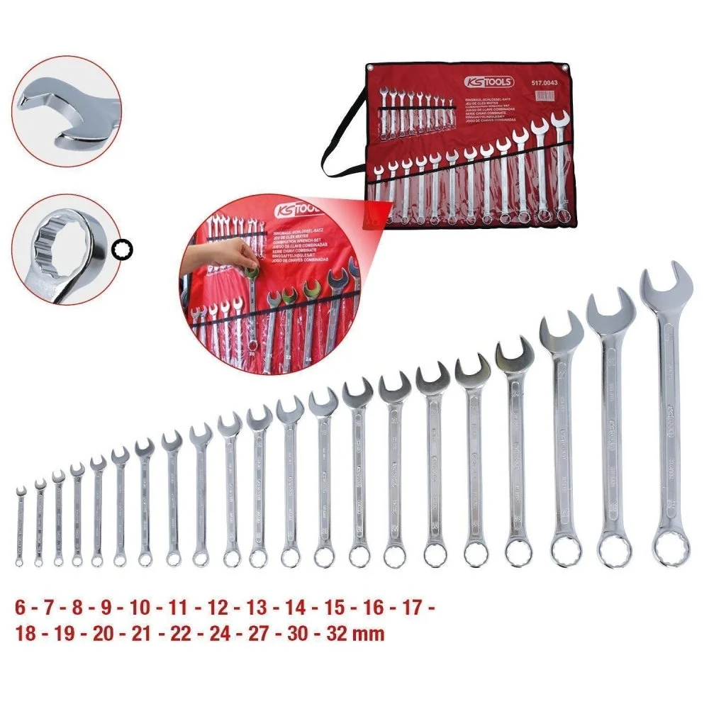 Набор комбинированных ключей KS TOOLS 517.0043, фото №1