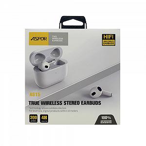 Bluetooth навушники Aspor A615 3rd generation білий - Фото 1