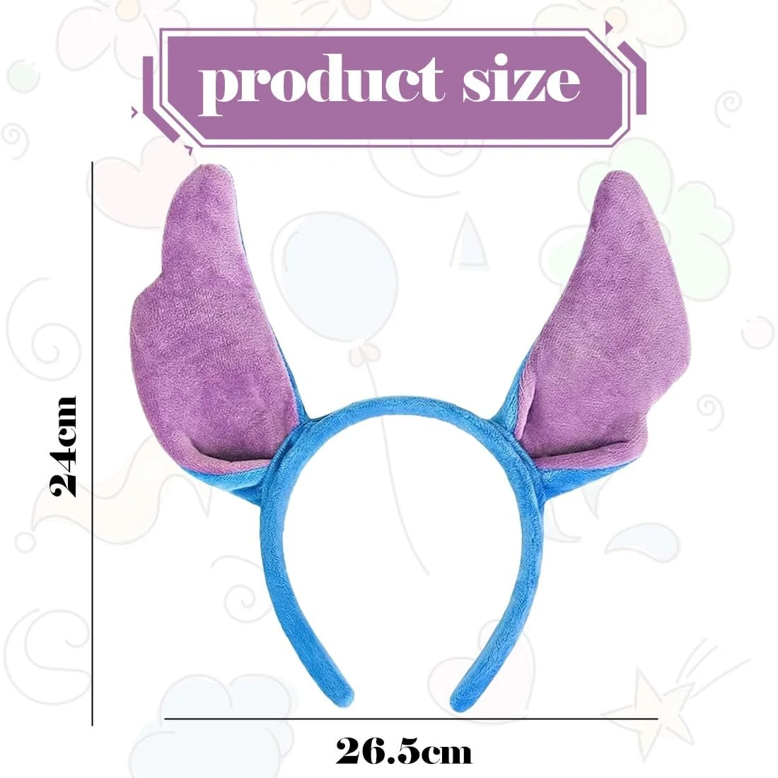 Аксессуар для волос Плюшевые ушки Голубой, фото №2