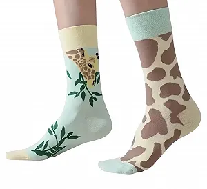 Носки Жираф Подарок Размер 4-8 Желто-зеленый 4-8 - Фото 1
