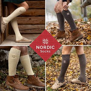 Высокие носки до колена Nordic Socks Premium с 70% содержанием мериносовой шерсти для мужчин и женщин, влагоотводящие, мягкие и очень удобные, 2 пары synthetic.ua - Фото 1