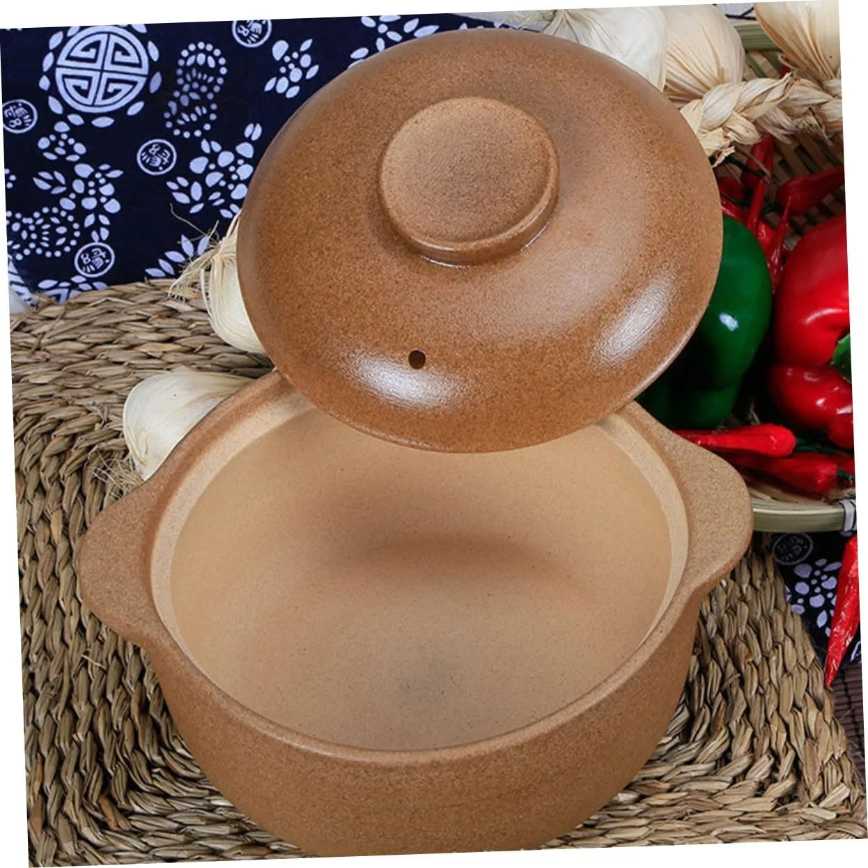 Кастрюля Керамическая с крышкой и нескользящими ручками для плиты, фото №8