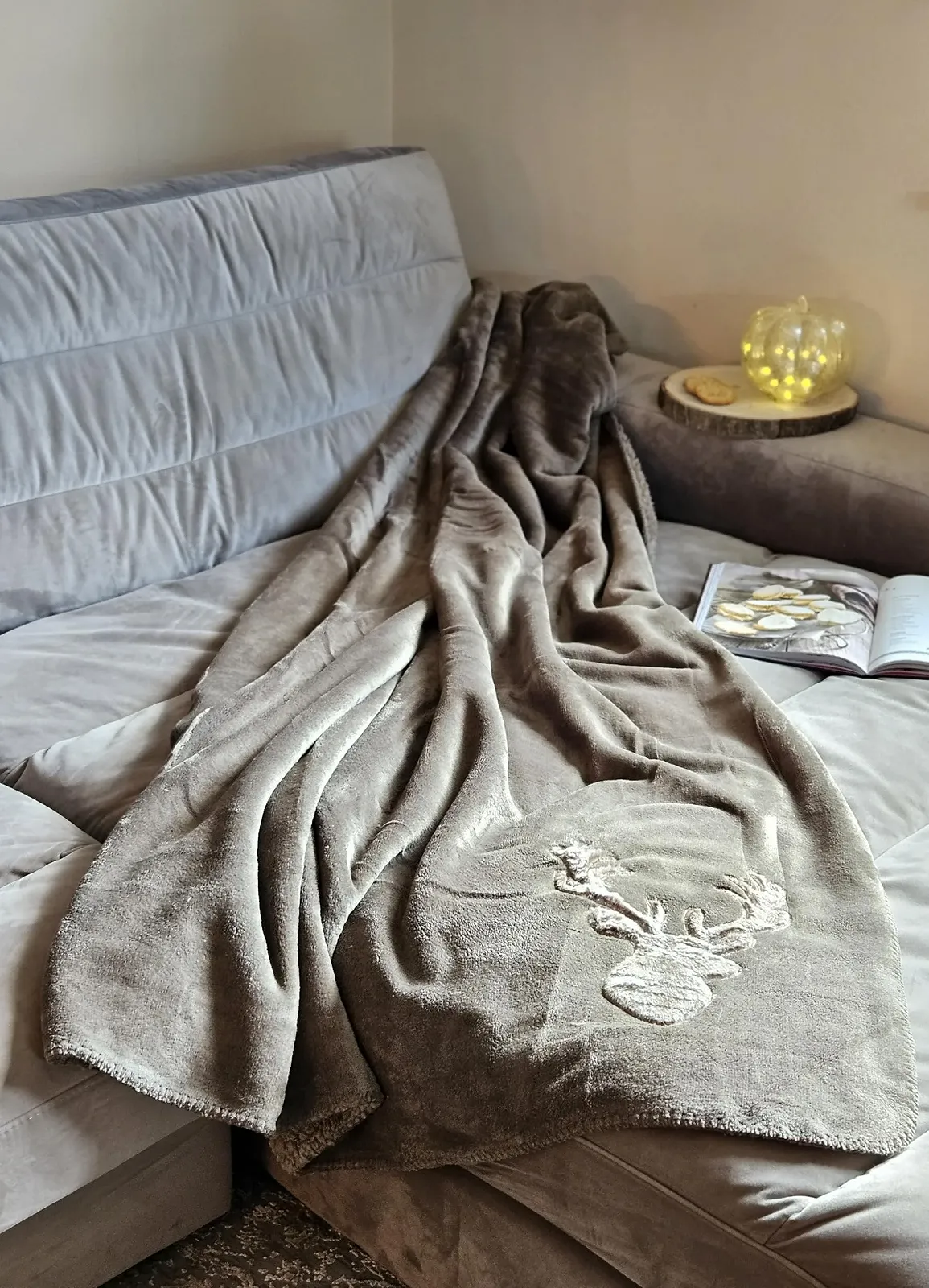 Плед Пушистый Meinposten Олень, 150 x 200 см, Полиэстер, Двусторонний, Коричневый, фото №3 Плед Пушистый Meinposten Олень, 150 x 200 см, Полиэстер, Двусторонний, Коричневый, фото №3