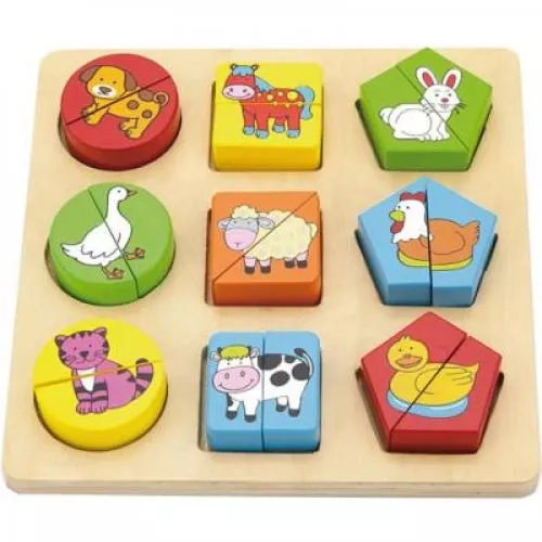 Развивающая игрушка Viga Toys Формы Животный мир 59585, фото №1