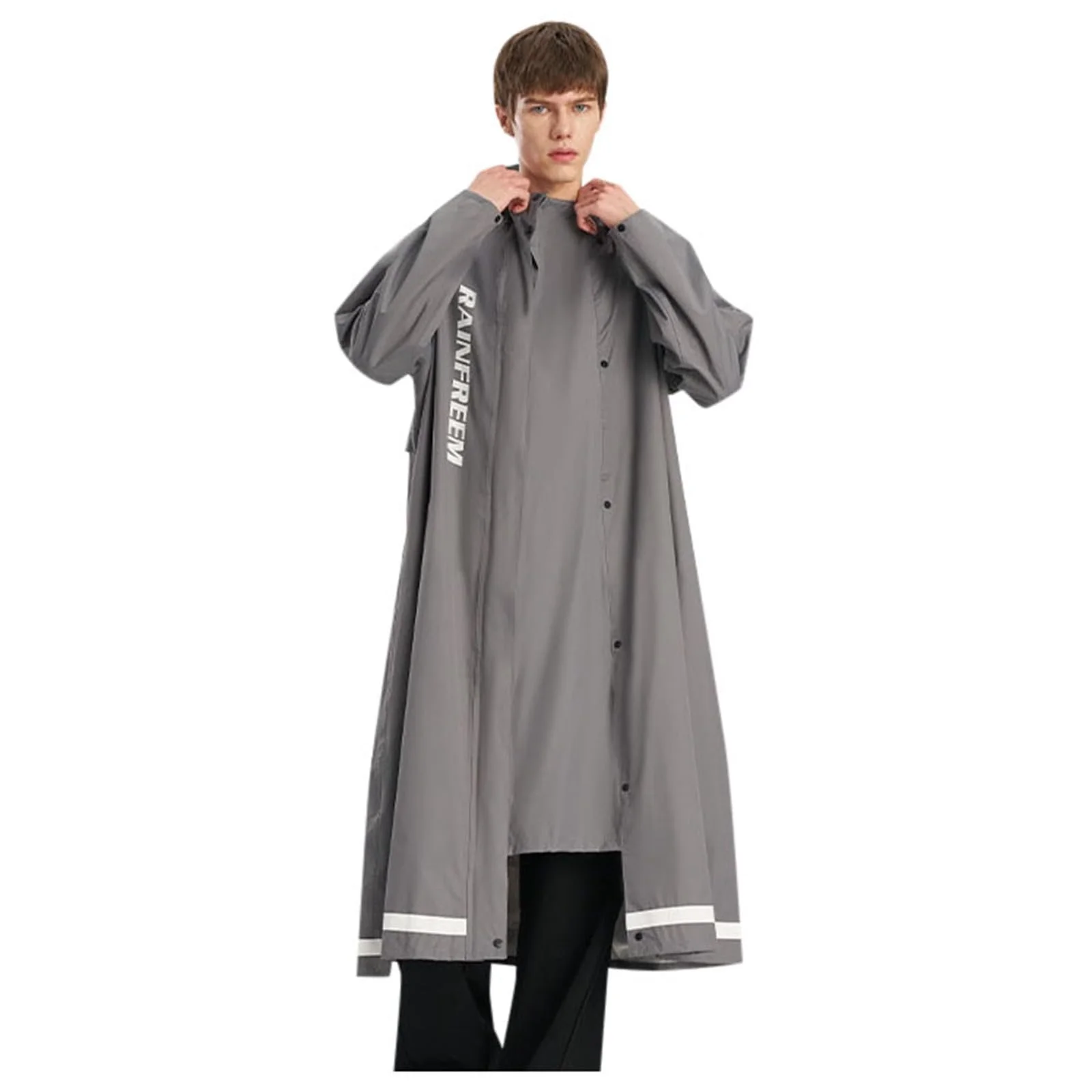 Премиум дождевой пончо для велоспорта и пешего туризма: очень большой и широкий дождевик на все тело для использования на открытом воздухе Дождевик с подкладкой для девочек, фото №1