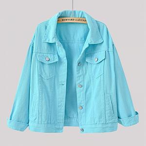 Джинсовая куртка LCpddajlspig Женская Короткая Джинсовая Куртка Женская Oversize Джинсовая Куртка Короткая Джинсовая Куртка Весенняя Переходная Куртка Длинный Рукав Тонкая Куртка Y2k S-4XL synthetic.ua - Фото 1