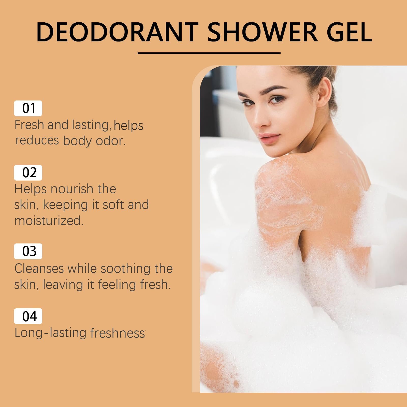 Гель для душу з хурмою для видалення запаху 5 шт, фото №2