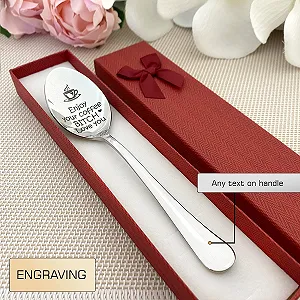 Ложка для кави  Enjoy Your Coffee  Смішний подарунок для хлопця synthetic.ua - Фото 1