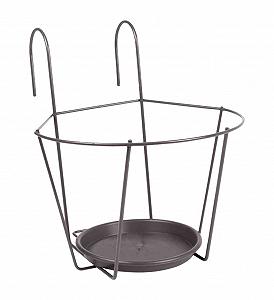 Держатель для цветочного горшка H.G. 25 см Серый - Фото 1