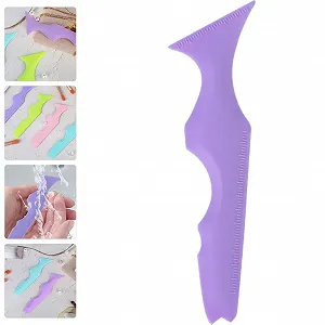 Инструмент для подводки глаз CALLARON Силиконовый многоразовый Фиолетовый synthetic.ua - Фото 1