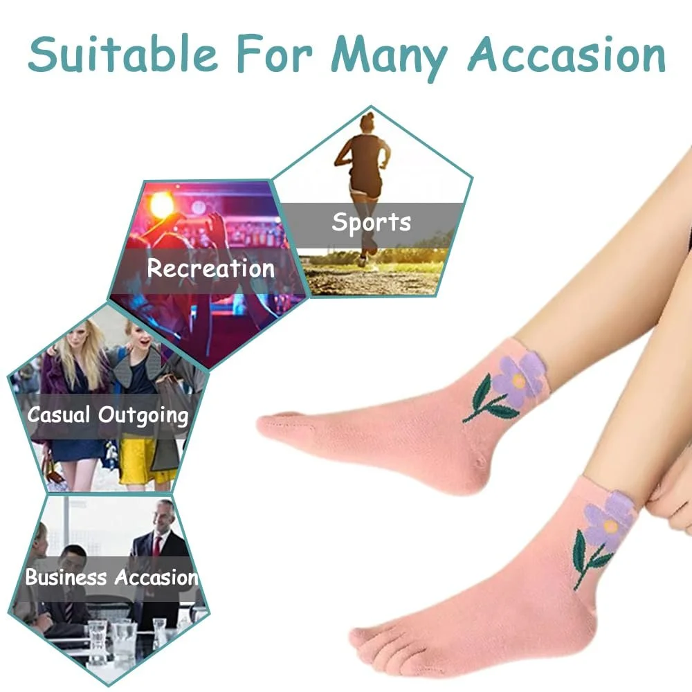 Шкарпетки з пальцями Жіночі бавовняні 5 пар, фото №4