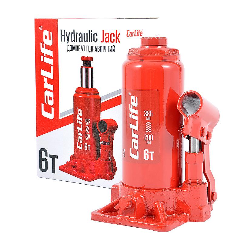 Гидравлический бутылочный домкрат 6т CarLife, фото №1