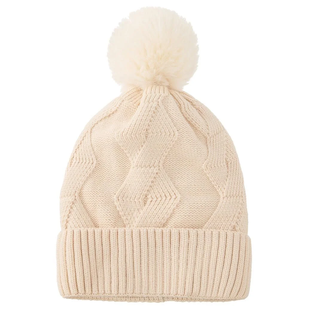 Термошапка з помпоном для дівчинки В'язана, фото №2 Термошапка з помпоном для дівчинки В'язана, фото №2